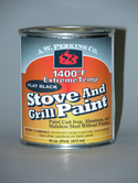 1400 degree fahrenheit Stove Paint-Spray Black, No HAPS, rust-inhibiting formula, low VOC- pint